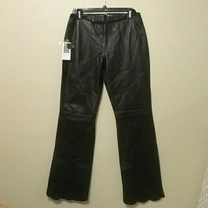 Leather Limited Pants Black Sz M Inseam 32.5  NWT